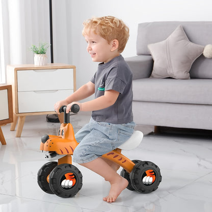 Baby Balance Bike for 1-2 Year Old Boys & Girls - 12-24 Month Toddler Bike, No Pedal Riding Toy with 4 Wheels
