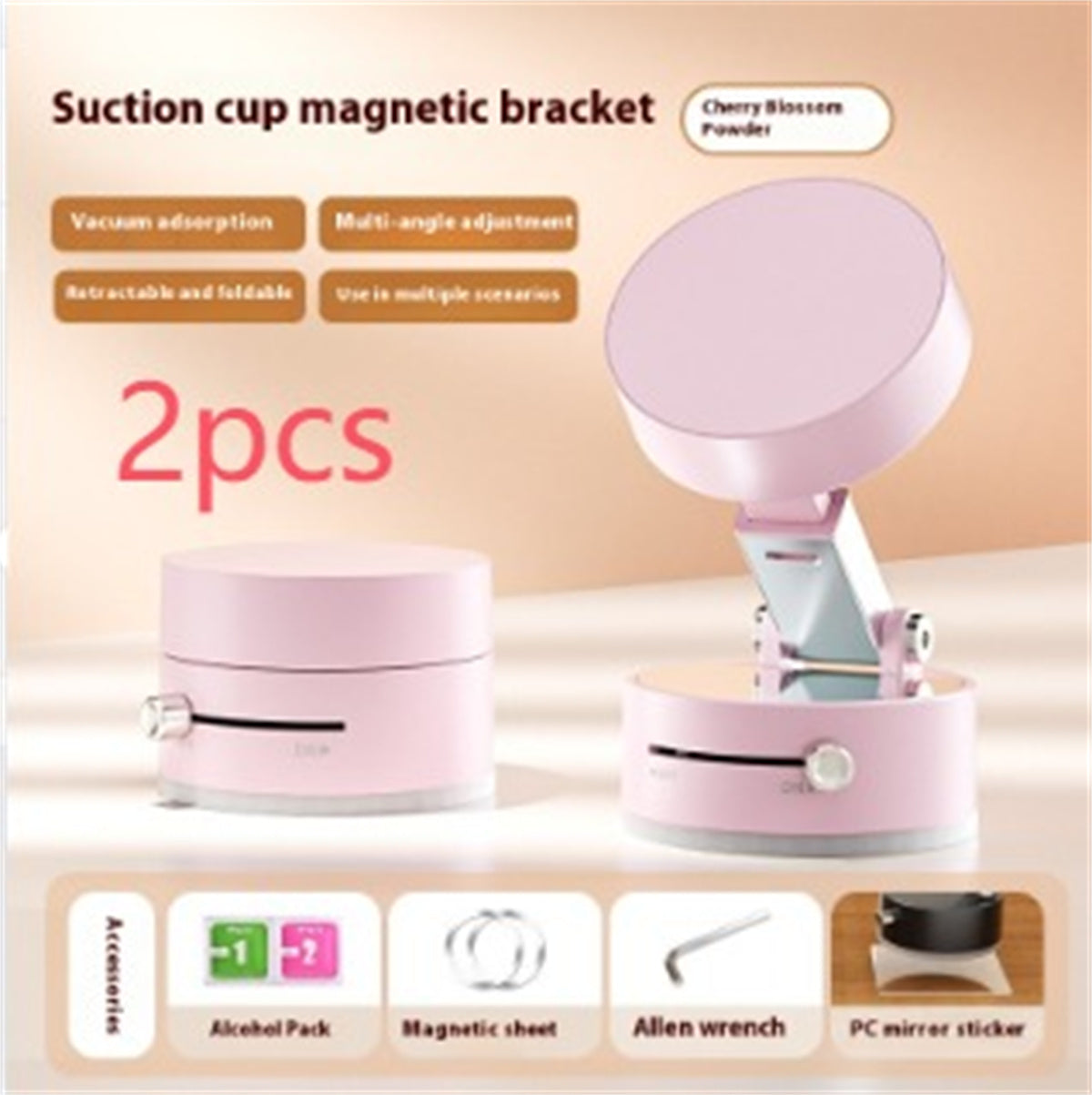 Foldable Magnetic Car Mount with Strong Suction Cup – Hands-Free Smartphone Holder