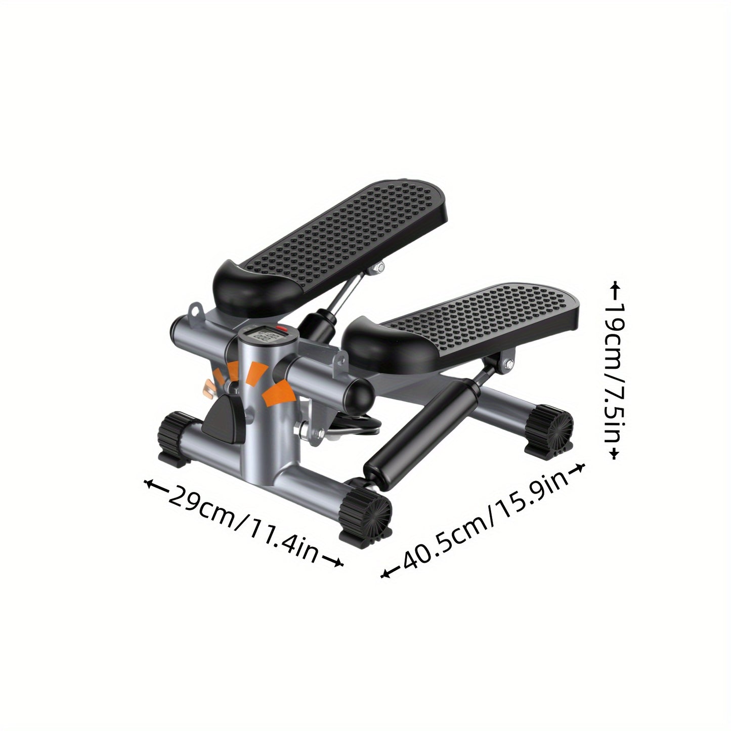 A mini stepper  It is a hydraulic fitness stair stepper equipped with a resistance band and calorie counting function, with a weight capacity of 350lbs.