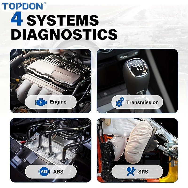 TOPDON AD500 Diagnostic Scan Tool with Reset Functions & AutoVIN, Lifetime Updates