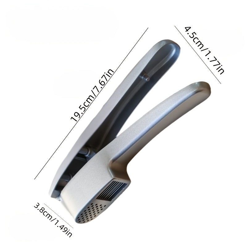 1 Pc Aluminum Alloy Garlic Press - Manual Mincer and Crusher, No Electricity Required, Kitchen Gadget Tool