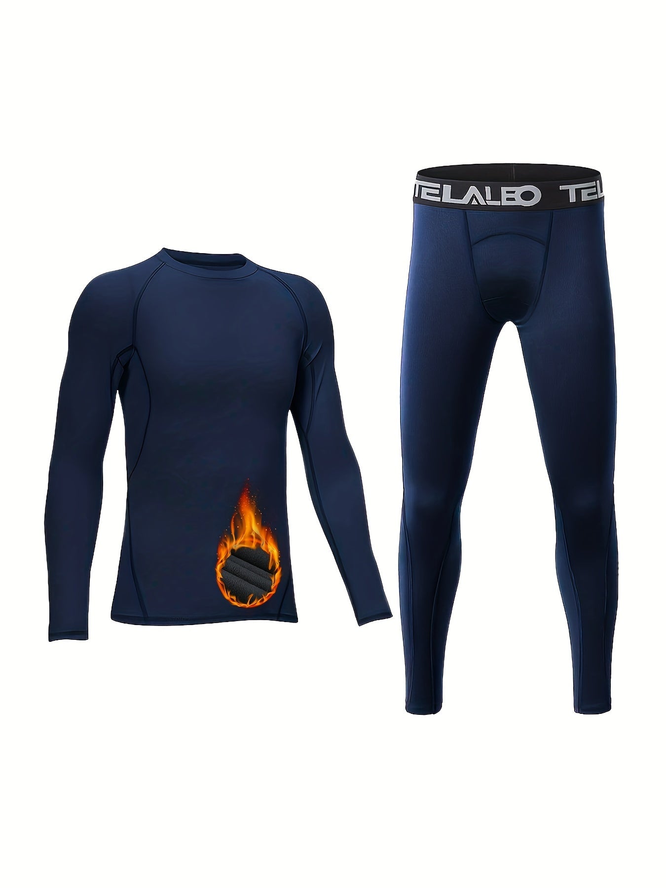 Youth Boys' Fleece-Lined Thermal Underwear Set - Warm & Comfortable