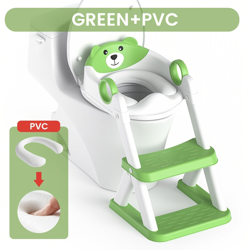 Potty Training Seat, 2-in-1 Toddler Toilet Trainer with Splash Guard, Non-Slip Pad & Step Stool