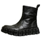 Thick Sole Mid Top Motorcycle Boots - Hiccupzz