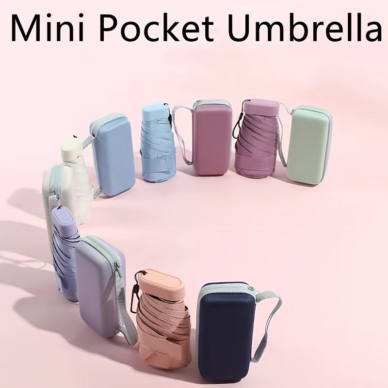 1 Pc Popular Multi-color Folding Portable Mini Pocket Umbrella