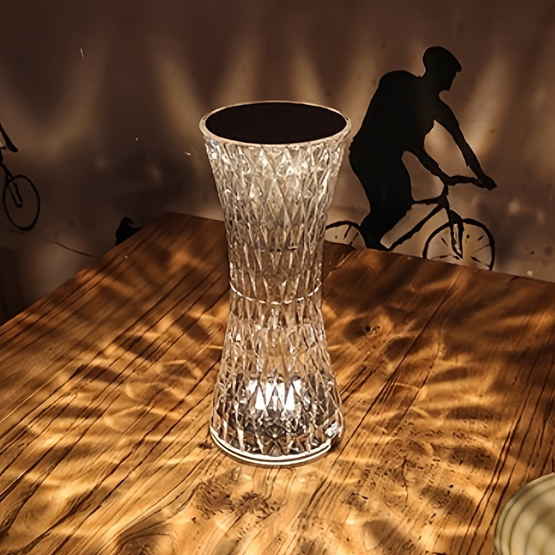 Gorgeous Crystal-Accented Touch-Activated Bedside Lamp - Adds a Touch of Luxury to Your Bedroom