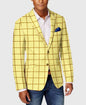 Men's Single-row Two-button Plaid Blazer - Hiccupzz