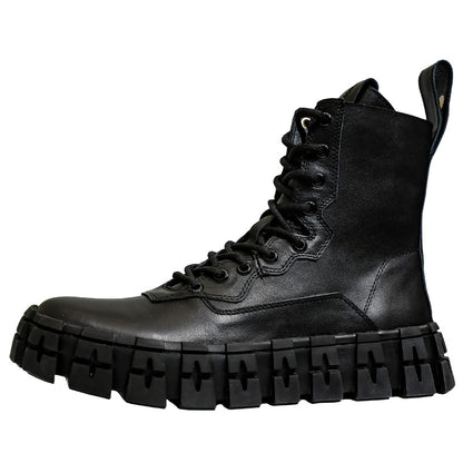 Thick Sole Mid Top Motorcycle Boots - Hiccupzz