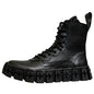 Thick Sole Mid Top Motorcycle Boots - Hiccupzz