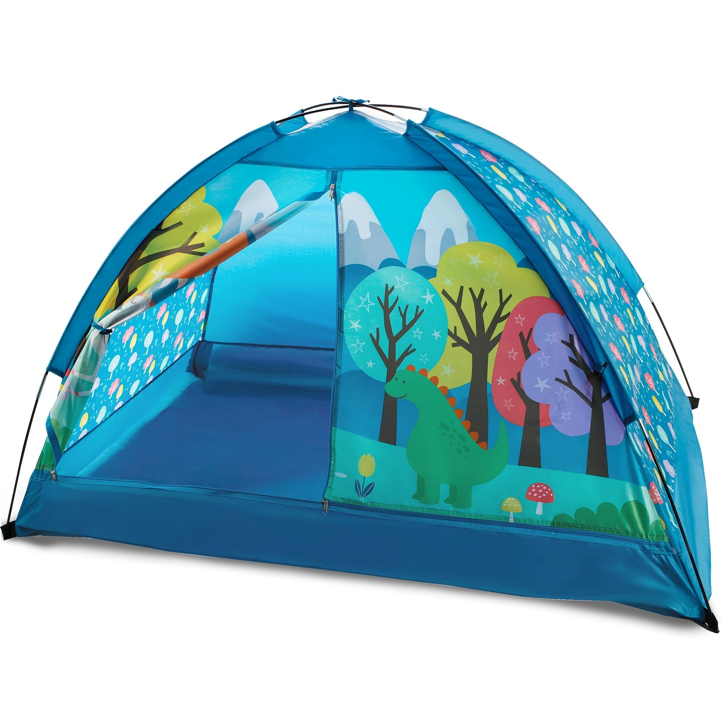 Youngsters' Forest Dinosaur Play Tent - Durable Polyester, Easy Assembly, Breathable Mesh Panels, 60"L x 36"W x 36"H - Perfect for Indoor & Outdoor Fun