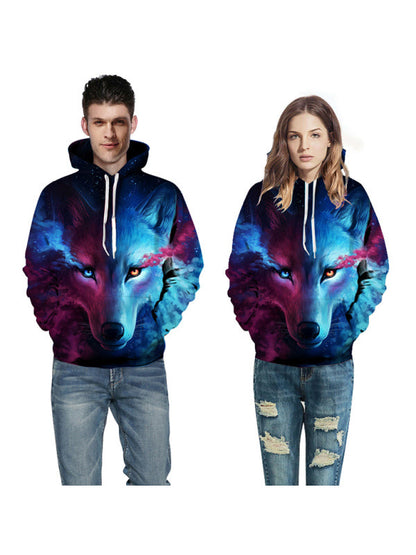 Unisex's Wolf Pattern Hoodie - Hiccupzz
