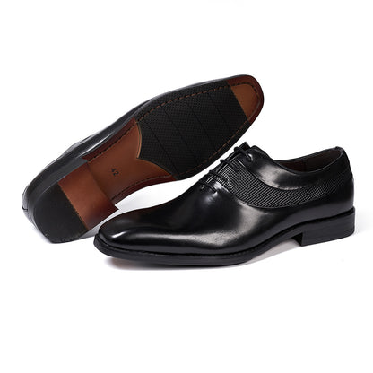 Pointed Toe Business Formal Wear Leather Shoes - Hiccupzz