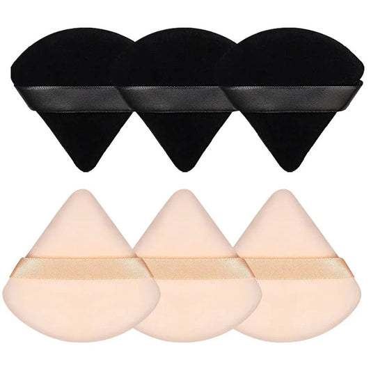 2/6PC Triangular Powder Puff Dry Powder  Wet and Dry Makeup Setting Powder Puff Makeup Sponge Air Cushion Beauty Makeup Tools - Hiccupzz