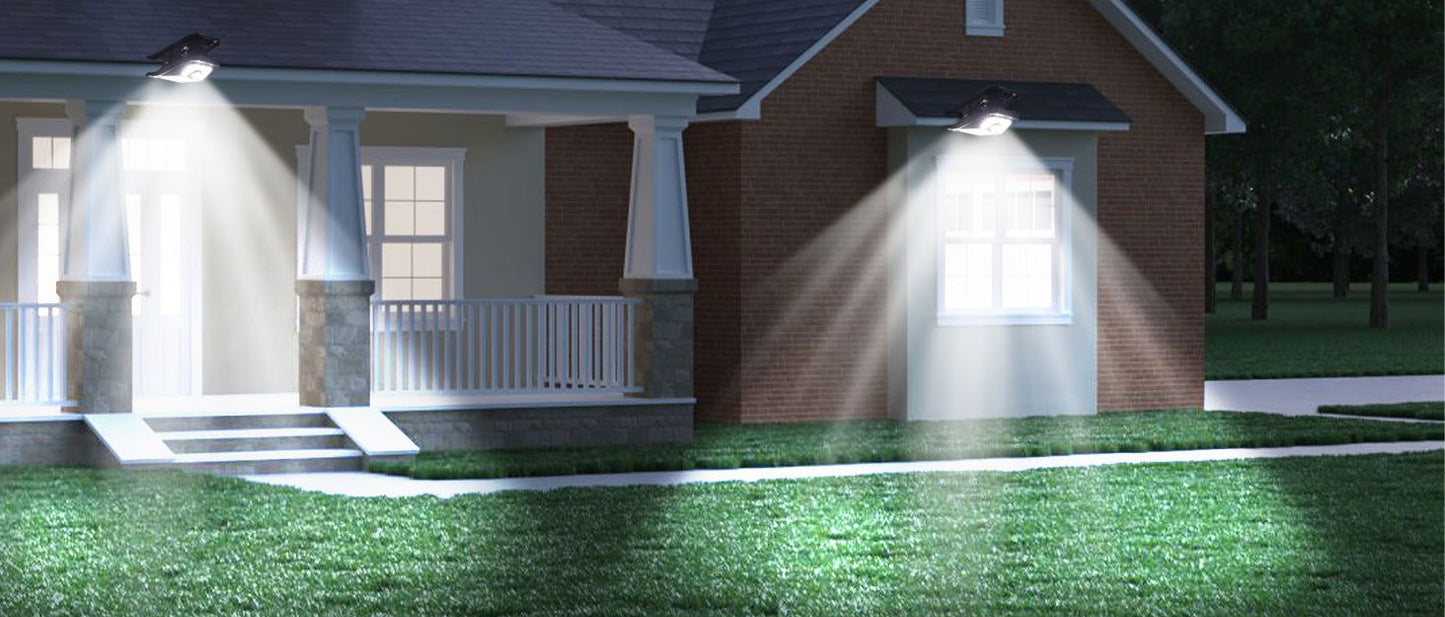 2-Pack 118 LED Solar Motion Sensor Lights, Clip-On Security Lights with 3 Color Modes for Fence, Chain Link, Camping - Hiccupzz
