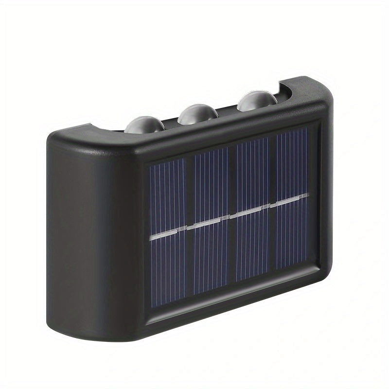 2-Pack Solar Wall Lights, Decorative Up and Down Lights for Patio, Villa, Aisle, IP44 Waterproof Ambient Landscape Lamps - Hiccupzz