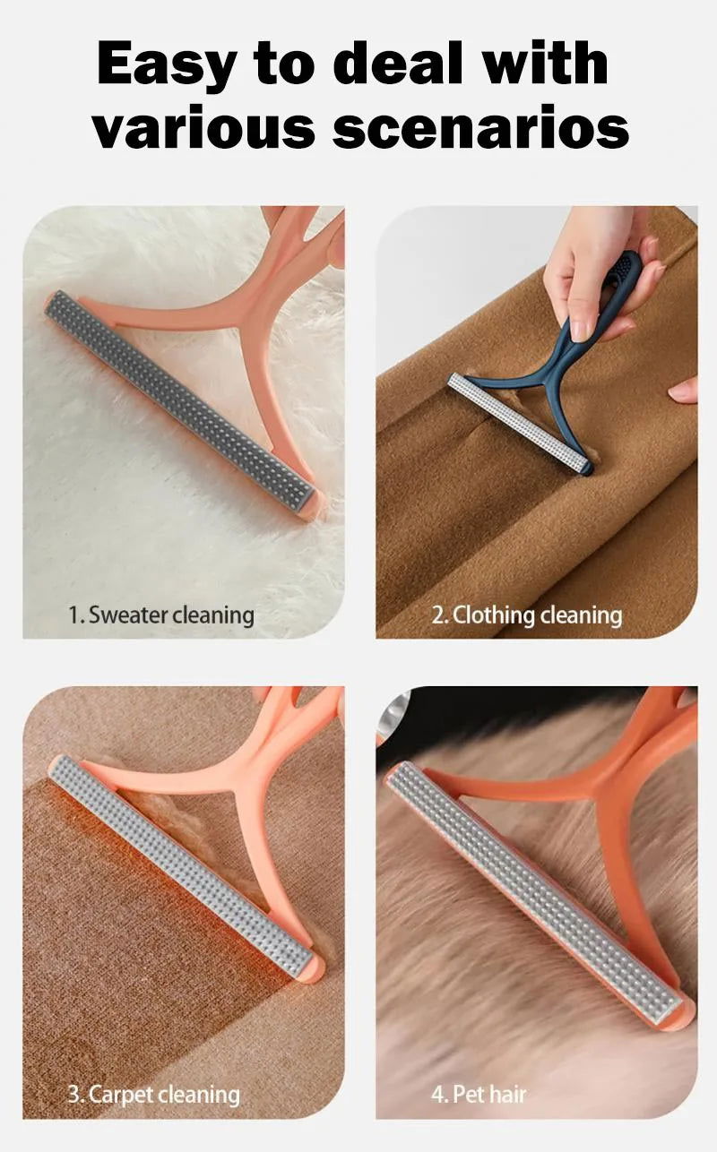 2-in-1 Double-Sided Pet Hair & Lint Remover – Fabric Shaver and Scraper for Clothes and Carpets - Hiccupzz