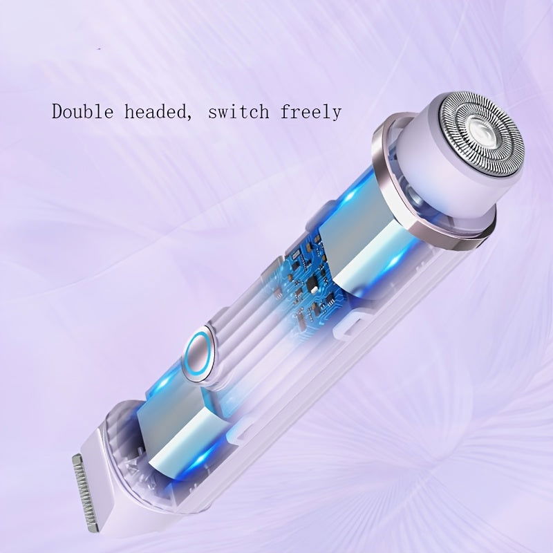 2-in-1 Rechargeable Women's Electric Shaver & Epilator – Wet & Dry Bikini Trimmer for Face, Legs, Underarms, Eyebrows, and Pubic Hair - Hiccupzz
