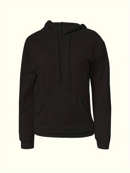2-pack Women's Solid Drawstring Hoodies, Long Sleeve Kangaroo Pocket Sweatshirt for Fall & Winter - Hiccupzz