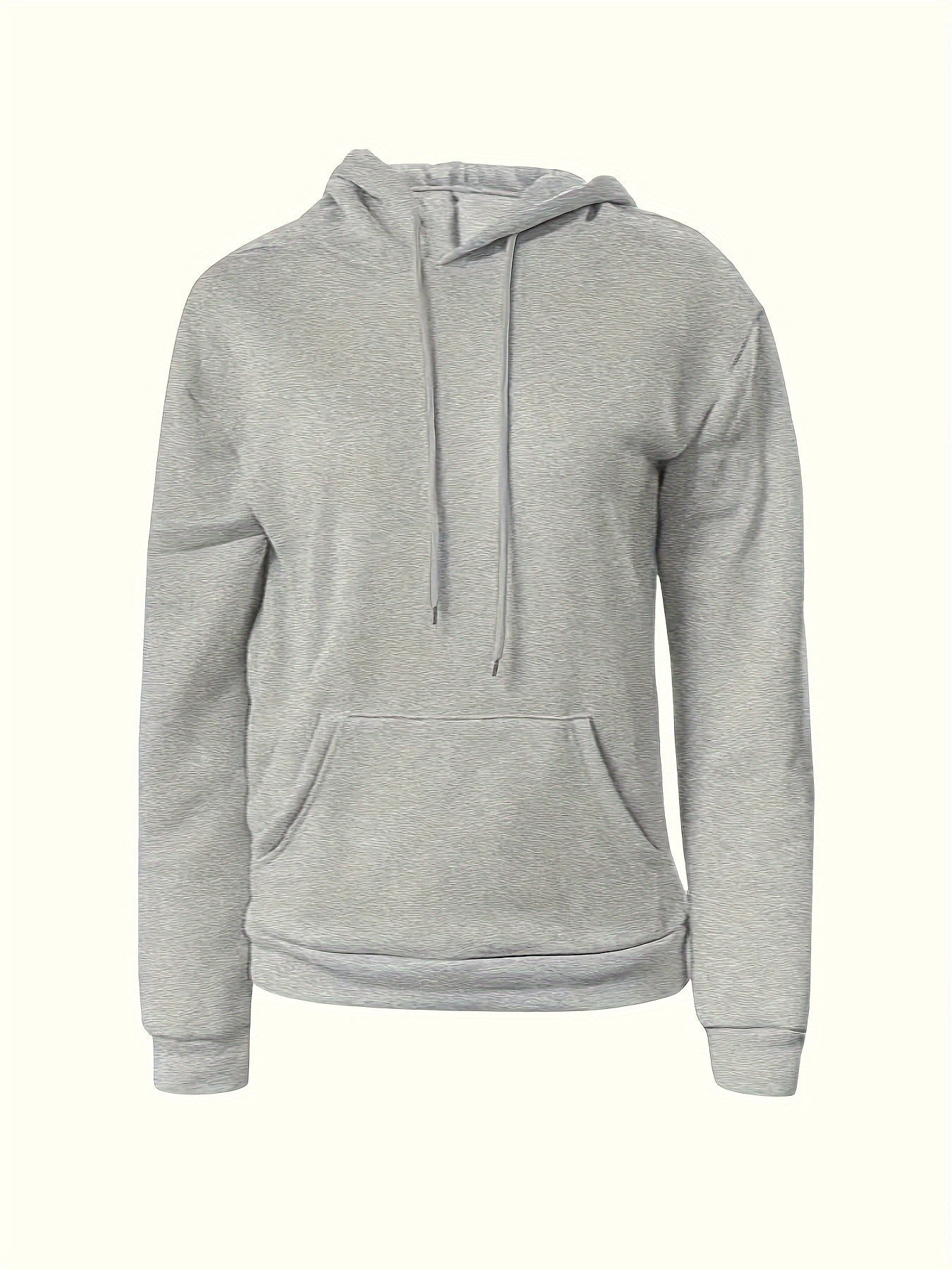 2-pack Women's Solid Drawstring Hoodies, Long Sleeve Kangaroo Pocket Sweatshirt for Fall & Winter - Hiccupzz
