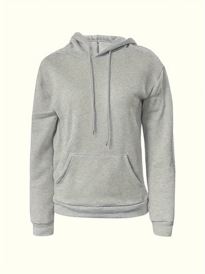 2-pack Women's Solid Drawstring Hoodies, Long Sleeve Kangaroo Pocket Sweatshirt for Fall & Winter - Hiccupzz