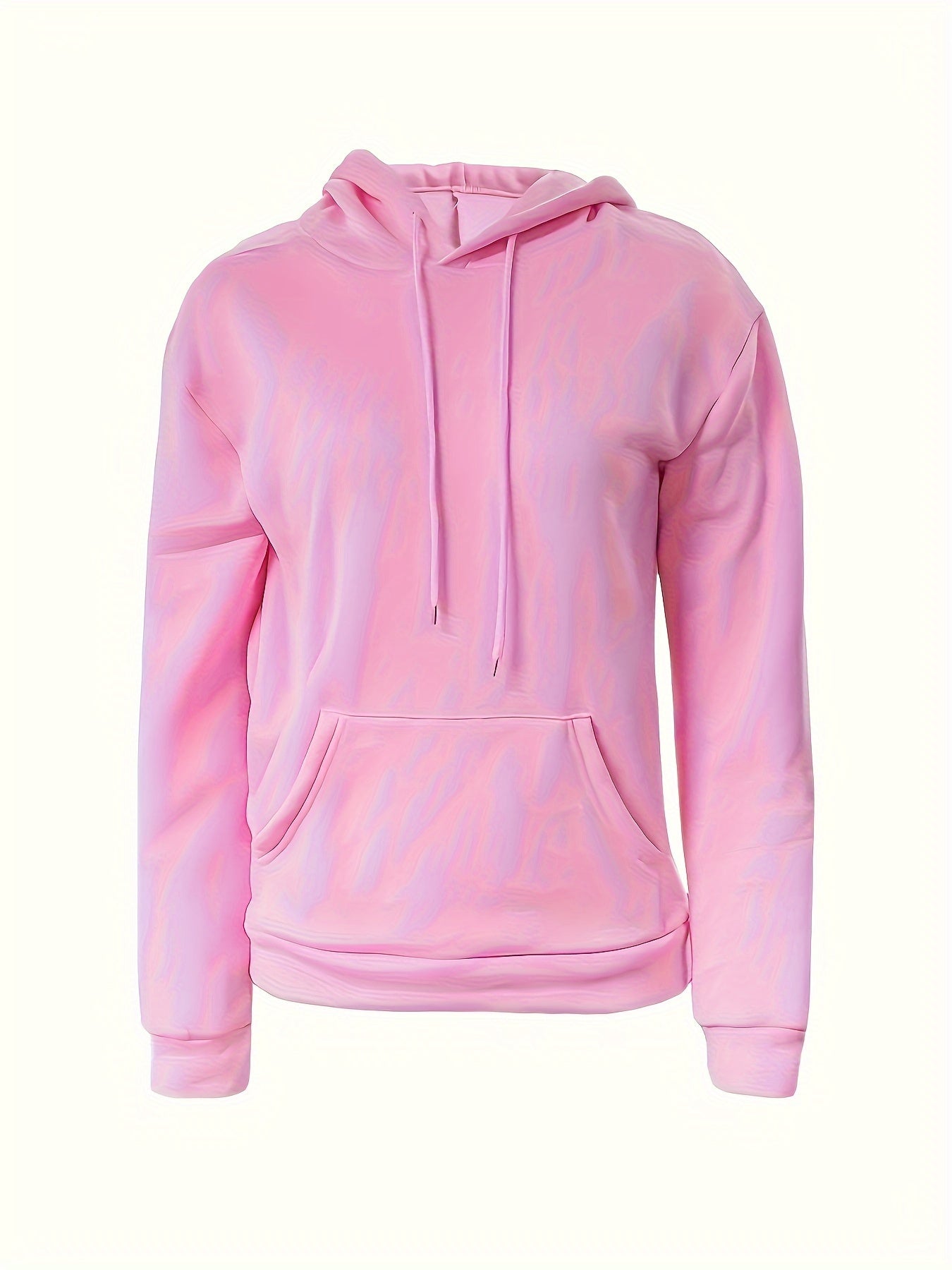 2-pack Women's Solid Drawstring Hoodies, Long Sleeve Kangaroo Pocket Sweatshirt for Fall & Winter - Hiccupzz