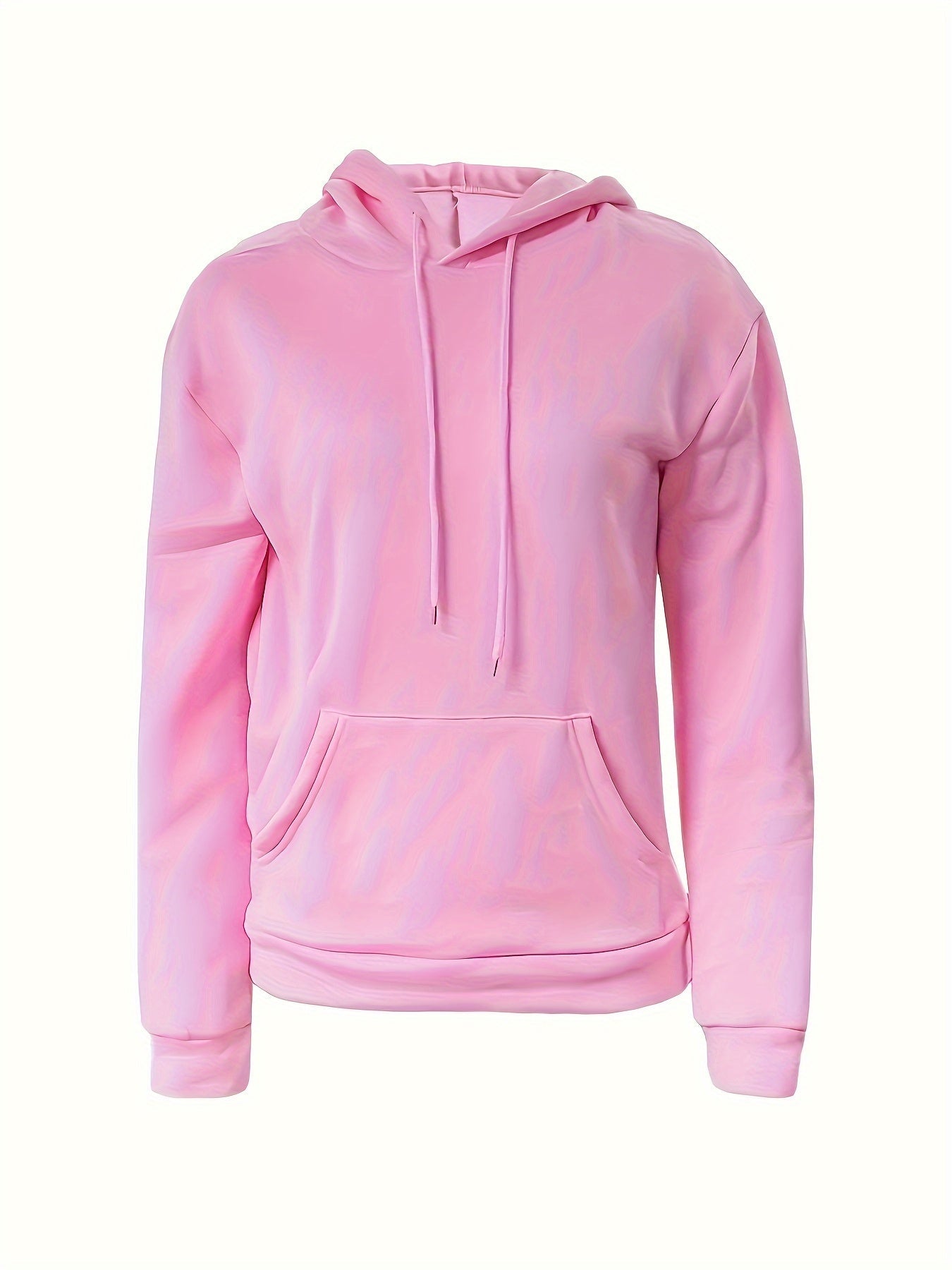 2-pack Women's Solid Drawstring Hoodies, Long Sleeve Kangaroo Pocket Sweatshirt for Fall & Winter - Hiccupzz