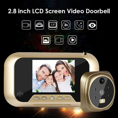 2.8 Inch Infrared Night Vision Camera Video Intelligent Electronic Peephole Visual Peephole Doorbell - Hiccupzz