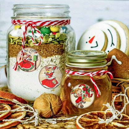 20-Pack Vintage Christmas Character Stickers for Scrapbooking and Gift Wrapping - Hiccupzz