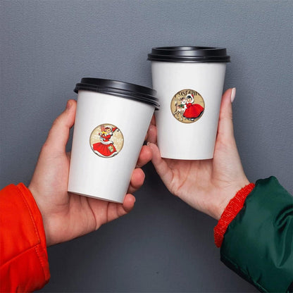 20-Pack Vintage Christmas Character Stickers for Scrapbooking and Gift Wrapping - Hiccupzz