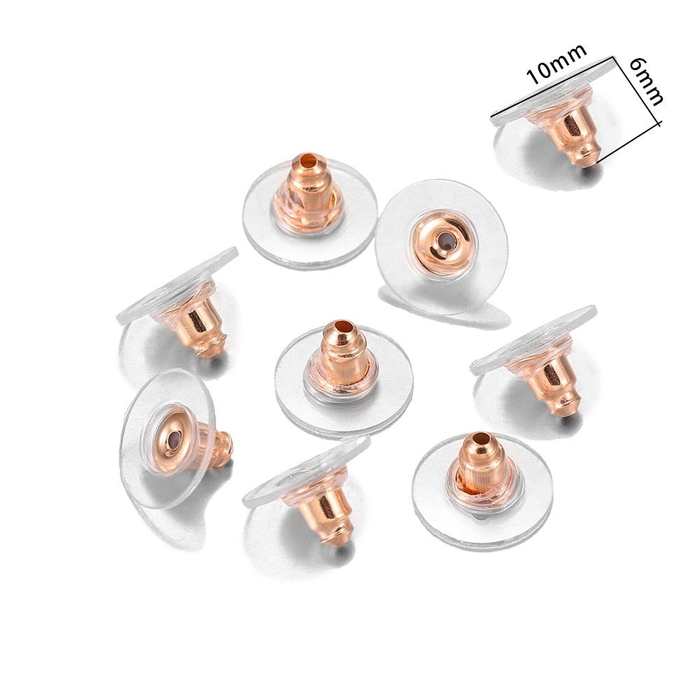 200-2000 Pcs Soft Silicone Rubber Earring Back Stoppers for Stud Earrings - Hiccupzz