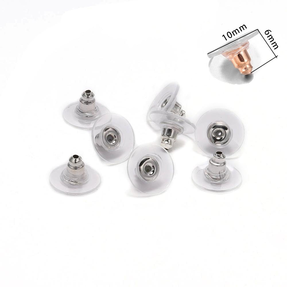 200-2000 Pcs Soft Silicone Rubber Earring Back Stoppers for Stud Earrings - Hiccupzz