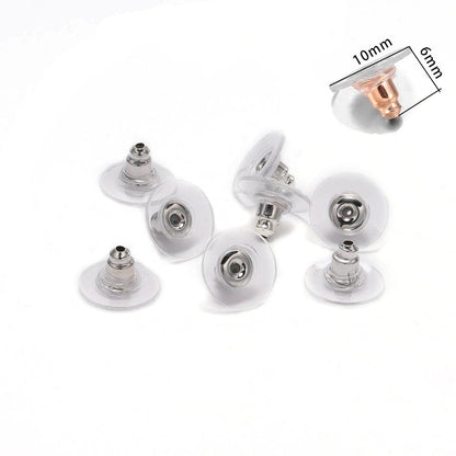 200-2000 Pcs Soft Silicone Rubber Earring Back Stoppers for Stud Earrings - Hiccupzz