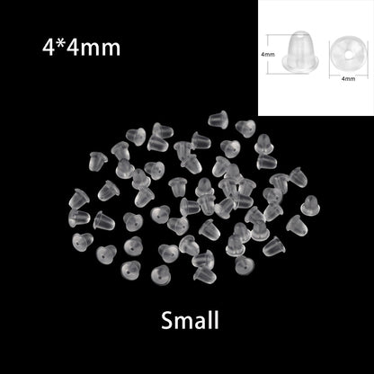200-2000 Pcs Soft Silicone Rubber Earring Back Stoppers for Stud Earrings - Hiccupzz