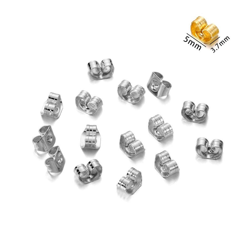 200-2000 Pcs Soft Silicone Rubber Earring Back Stoppers for Stud Earrings - Hiccupzz