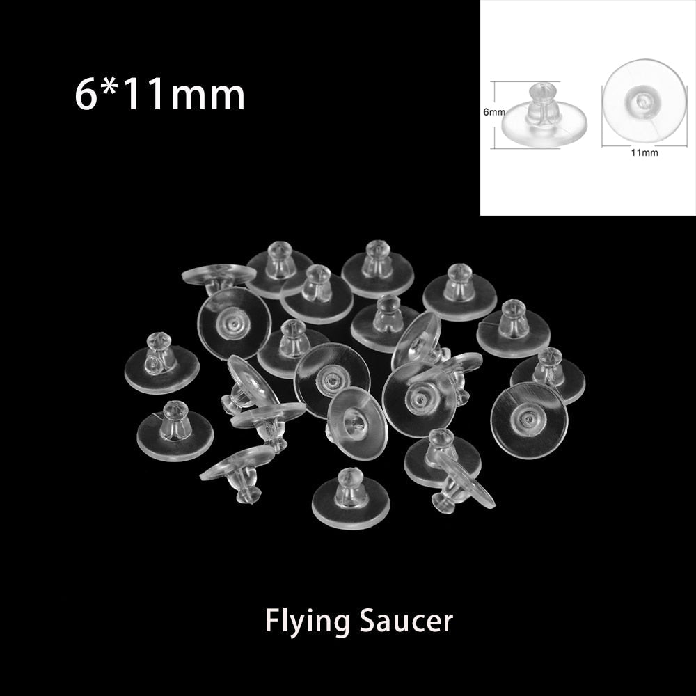 200-2000 Pcs Soft Silicone Rubber Earring Back Stoppers for Stud Earrings - Hiccupzz