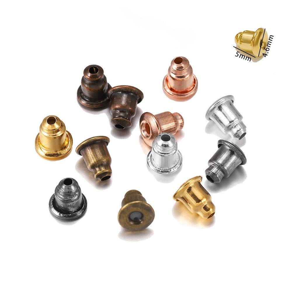 200-2000 Pcs Soft Silicone Rubber Earring Back Stoppers for Stud Earrings - Hiccupzz