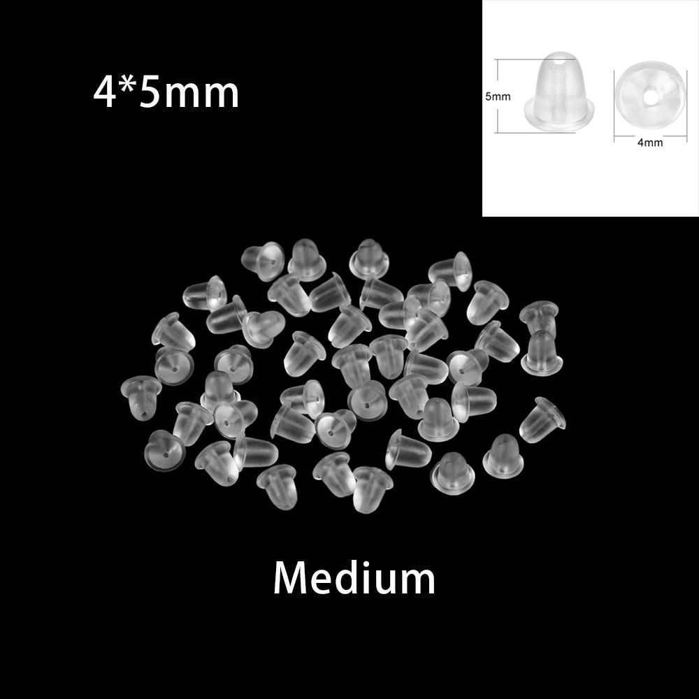 200-2000 Pcs Soft Silicone Rubber Earring Back Stoppers for Stud Earrings - Hiccupzz