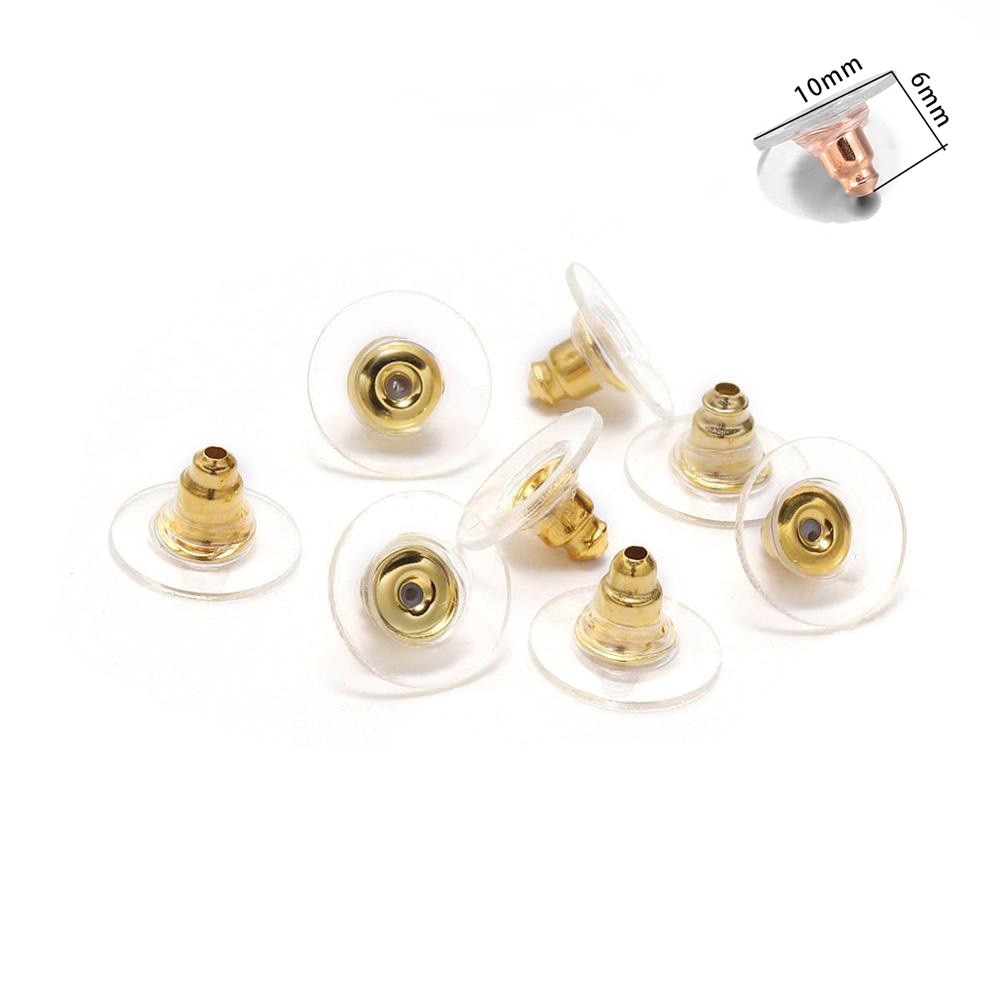 200-2000 Pcs Soft Silicone Rubber Earring Back Stoppers for Stud Earrings - Hiccupzz