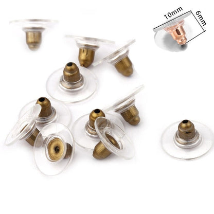 200-2000 Pcs Soft Silicone Rubber Earring Back Stoppers for Stud Earrings - Hiccupzz