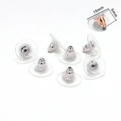 200-2000 Pcs Soft Silicone Rubber Earring Back Stoppers for Stud Earrings - Hiccupzz