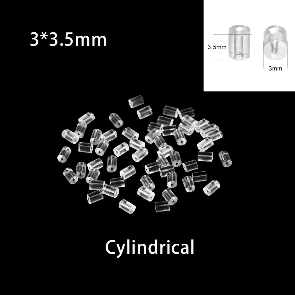 200-2000 Pcs Soft Silicone Rubber Earring Back Stoppers for Stud Earrings - Hiccupzz