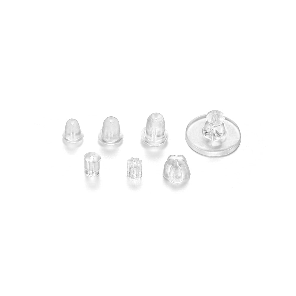 200-2000 Pcs Soft Silicone Rubber Earring Back Stoppers for Stud Earrings - Hiccupzz