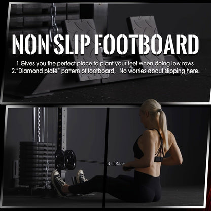 200lb Weight Stack Cable Crossover Machine - Wall-Mounted Dual Pulley System with 27 Positions & Pull-Down Station - Hiccupzz