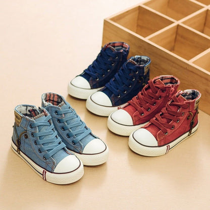 2021 Autumn Expert Skill Children Casual Shoes Boys Girls Sport Shoes Breathable Denim Sneakers Kids Canvas Shoes Baby Boots - Hiccupzz
