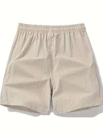 Men's Casual Loose Fit Active Shorts, Chic Letter Print Sports Shorts For Summer - Hiccupzz