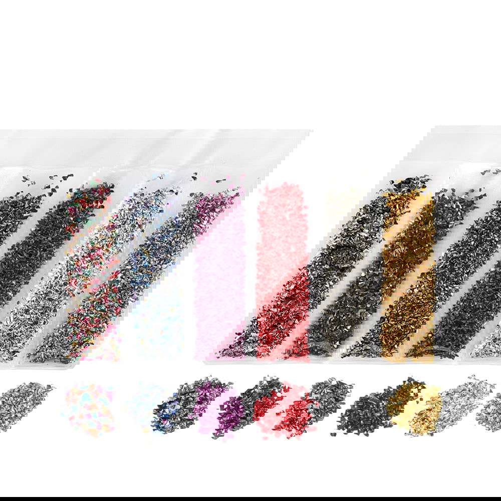 20g/lot Multi-color Mixing Nail Art Crushed Glass Nail Stones - Hiccupzz