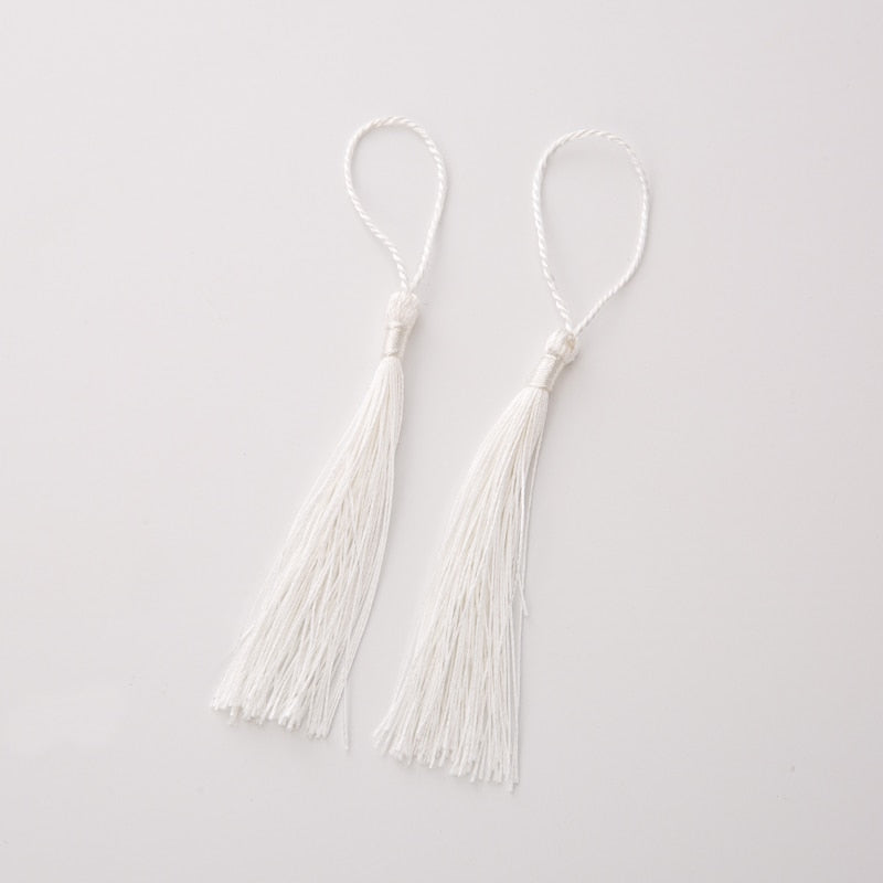 20pcs 80mm Bookmarks Hanging Rope Silk Tassel For Craft DIY Key Chain, Earring Hooks, Pendant, Jewelry Making - Hiccupzz