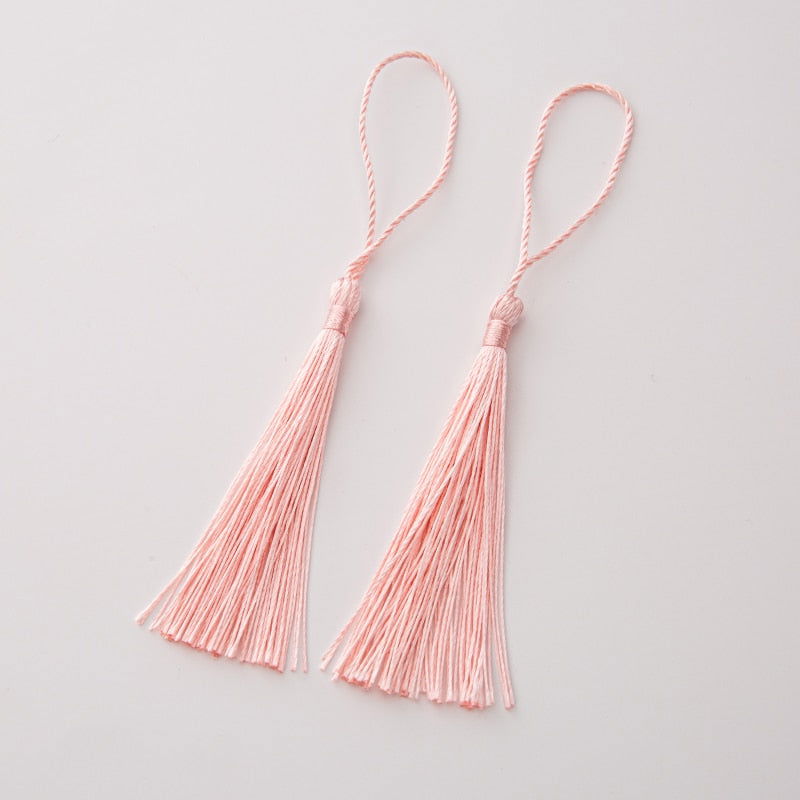 20pcs 80mm Bookmarks Hanging Rope Silk Tassel For Craft DIY Key Chain, Earring Hooks, Pendant, Jewelry Making - Hiccupzz