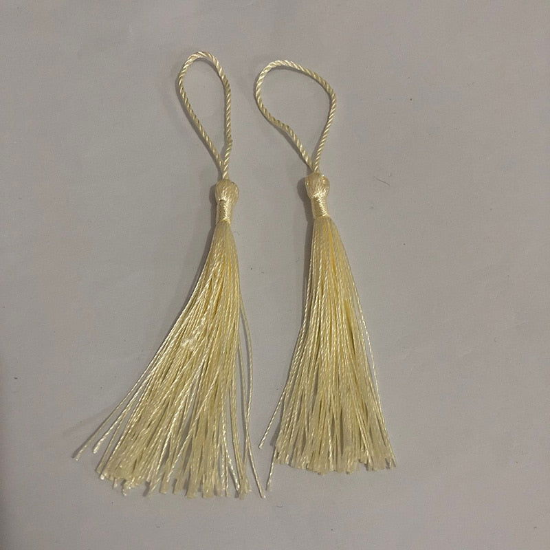 20pcs 80mm Bookmarks Hanging Rope Silk Tassel For Craft DIY Key Chain, Earring Hooks, Pendant, Jewelry Making - Hiccupzz
