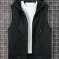 Men's Sleeveless Zip-Up Hoodie Vest with Pocket, Casual Outdoor Activewear - Hiccupzz